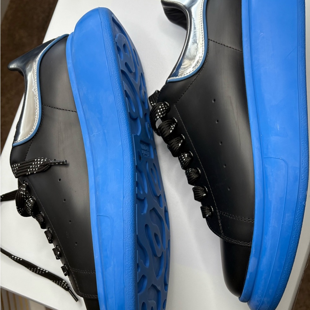 Alexander McQueen Black and Blue Sneakers - Picture 8 of 10